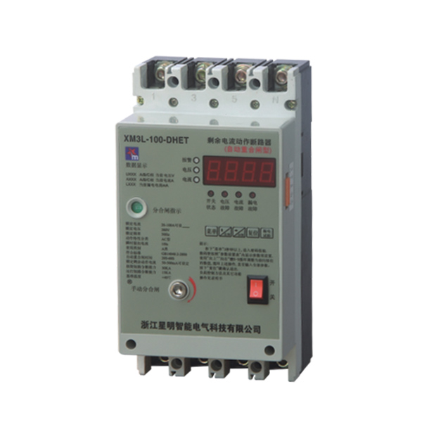 自動重合閘型智能三相剩余電流動作斷路器集成了傳統(tǒng)的斷路器（熔斷器）、接觸器、過載（或過壓、漏電等）保護(hù)繼電器、啟動器、隔離器等主要功能，具有遠(yuǎn)距離自動控制和本地直接控制功能，具有面板顯示及信號報(bào)警功能，具有過壓保護(hù)、欠壓保護(hù)、過流保護(hù)、漏電保護(hù)等功能，具有體積小、可靠性高、短路分?jǐn)嗄芰?qiáng)、飛弧距離短等優(yōu)點(diǎn)。適用于三相四線中性點(diǎn)直接接地TT接地系統(tǒng))的低壓電網(wǎng)。用來對人身觸電危險(xiǎn)提供間接接觸保護(hù)，也可對線路或用電的接地故障、過電流、短路等進(jìn)行保護(hù)。…